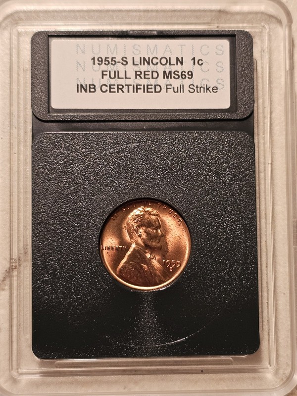 1955-S Lincoln Wheat Cent 1c MS69  Full Strike 