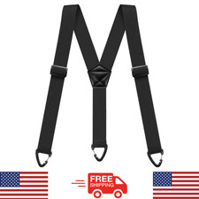 Suspenders for Men Heavy Duty, X Shape Back Hidden Suspender 1.5" Under Clothing