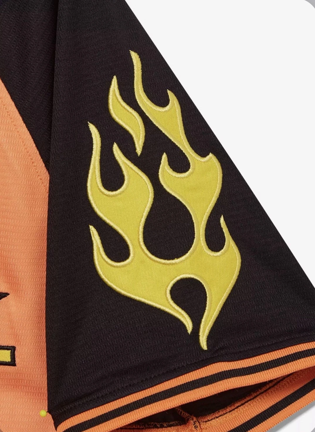 Dragon Ball Z Baseball Jersey Flames Goku Japanese Text