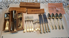 Vintage Arthur Krupp alpacca cutlery set.
