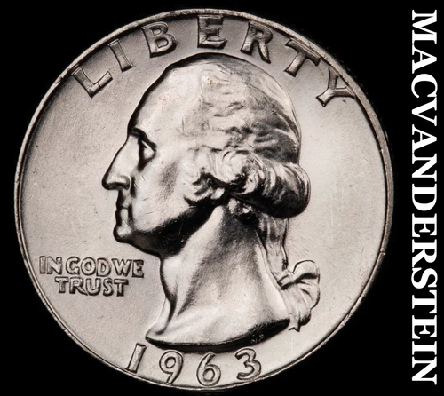 1963-D Washington Quarter- Choice Gem Brilliant Uncirculated Luster #G6759