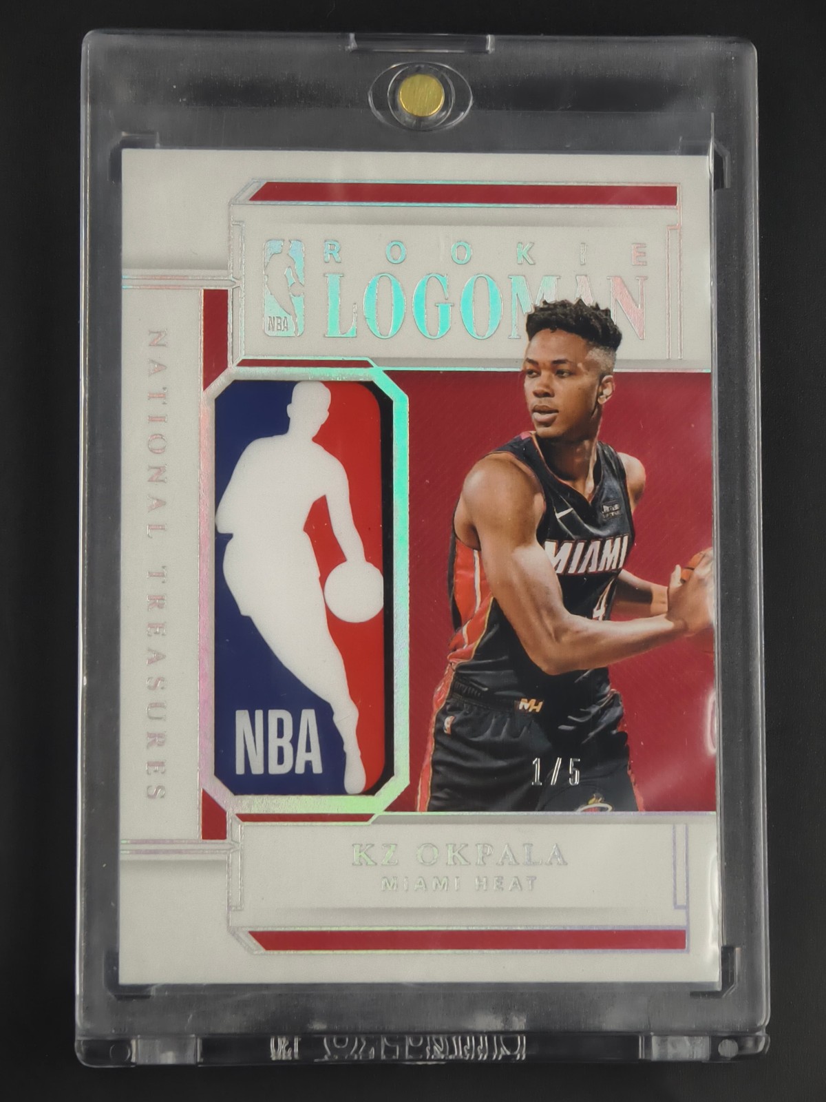 KZ Okpala RC 2019-20 Panini National Treasures Rookie Logoman 1/5 Heat [3hk