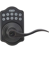 Amazon Basics Keyless Entry Door Lock Deadbolt with Handle  - Oil Rubbed Bronze