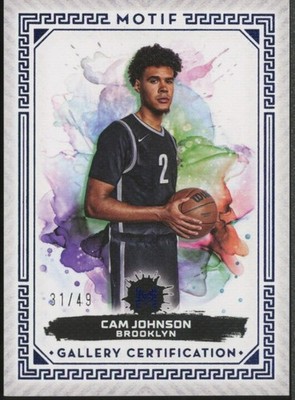 2023-24 Topps Motif Cam Johnson Gallery Certification #31/49 Nets