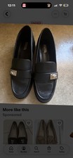 Michael Kors Womens Black Leather Loafer Flat...