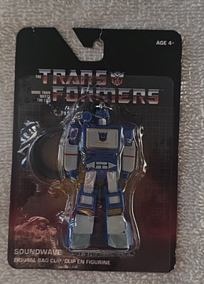 Transformers G1 Soundwave Figural Bag Clip 3  Figure Keychain - New 