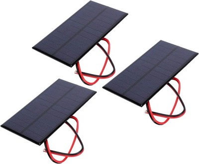3er Pack Mini Solarpanel Polysilizium 11x6cm 6V 1W Kabel Outdoor Solar DIY
