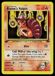Blaine's Vulpix 66/132 Gym Challenge 1st Edition Common