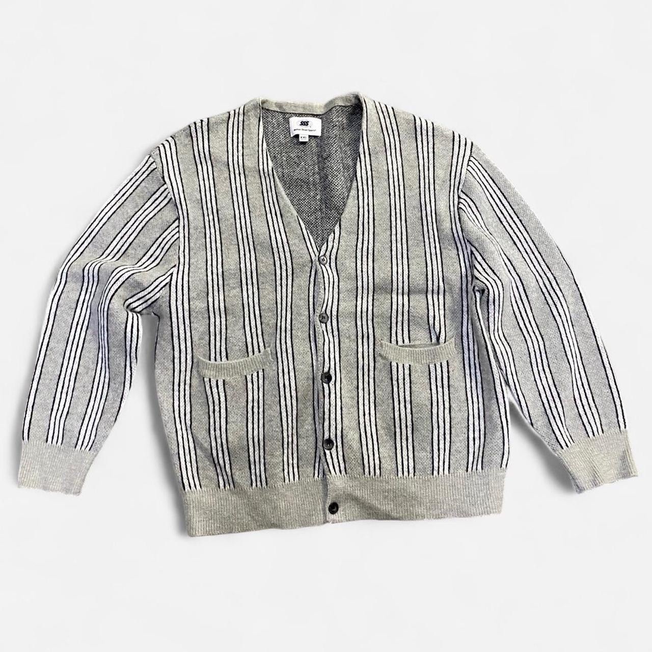 Stanton Street Sports by Only NY /  Stripe Mohair/Wool Cardigan Men's Size XXL