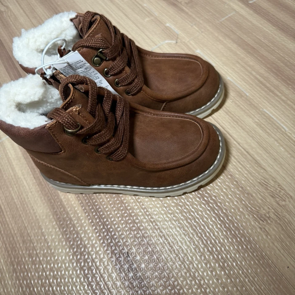 Botas antiguas para niños marrón marino con piel sintética talla 9 Foto 4 de 4