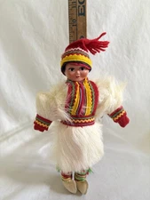 Vintage Rheinische Germany Doll Gunni Und Celluloid Fabrik Co. Cloth Yarn Fur