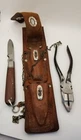 Ww2 Era Swedish Military Knife And Plier Set For Military Electrician Leather