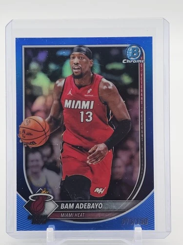 BAM ADEBAYO 2025-26 BOWMAN CHROME VETERANS BLUE REFRACTOR /150 MIAMI HEAT Q5690