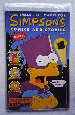 #ad Simpson#x27;s Comics and Stories #1 NM Bagged Sealed 1993 Welsh Comics 1st Simpsons $23.55