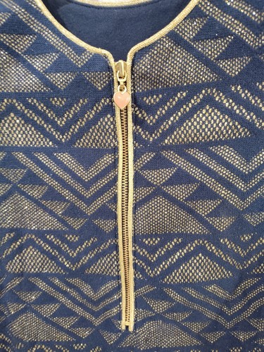 Billieblush My Little Lovely Dress Size 4 Navy Gold Holiday Party Pictures - Picture 2 of 7