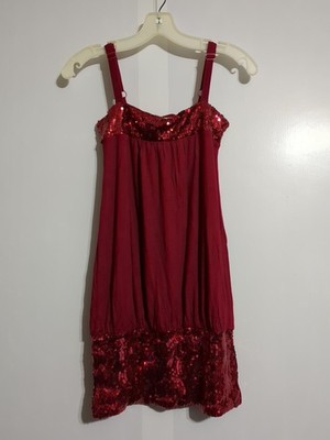 Vertigo Paris Womens Size Small Cocktail Mini Dress/Top Red Sequin Sexy NWT$120
