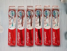  Lot of 6 Colgate 360 Advanced Optic White Toothbrush, Medium