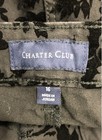 Charter Club Women's Lexington Straight Leg Pants Black Floral Flocked NWT Sz 16 — photo 3