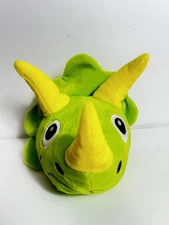 Triceratops Dinosaur Head Plush Green 7inch ”Fun Express Stuffed Animal Soft Toy