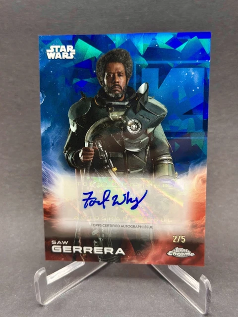 Saw Gerrera Forest Whitaker Auto #/5 2025 Star Wars Chrome Sapphire