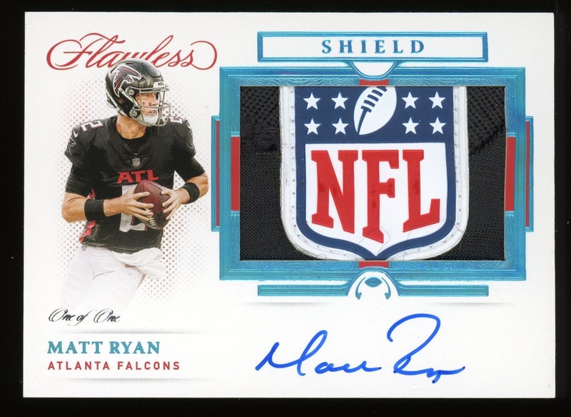 2021 Panini Flawless Matt Ryan Shield Patch Auto LSS-MRY Platinum Autograph 1/1