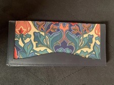 Vintage St Michael Cheque Book Holder, Leather & Fabric Never Used VGC