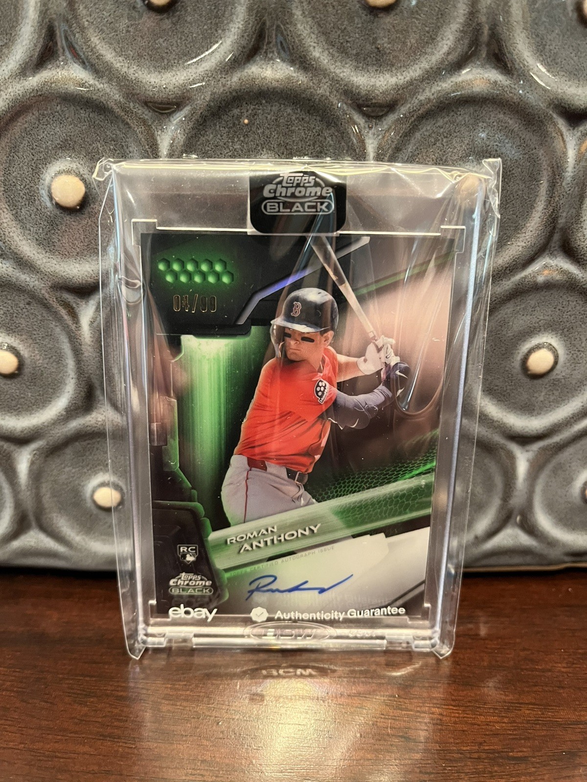 Roman Anthony 2026 Topps Chrome Black #CBA-RA Autographs - Green 