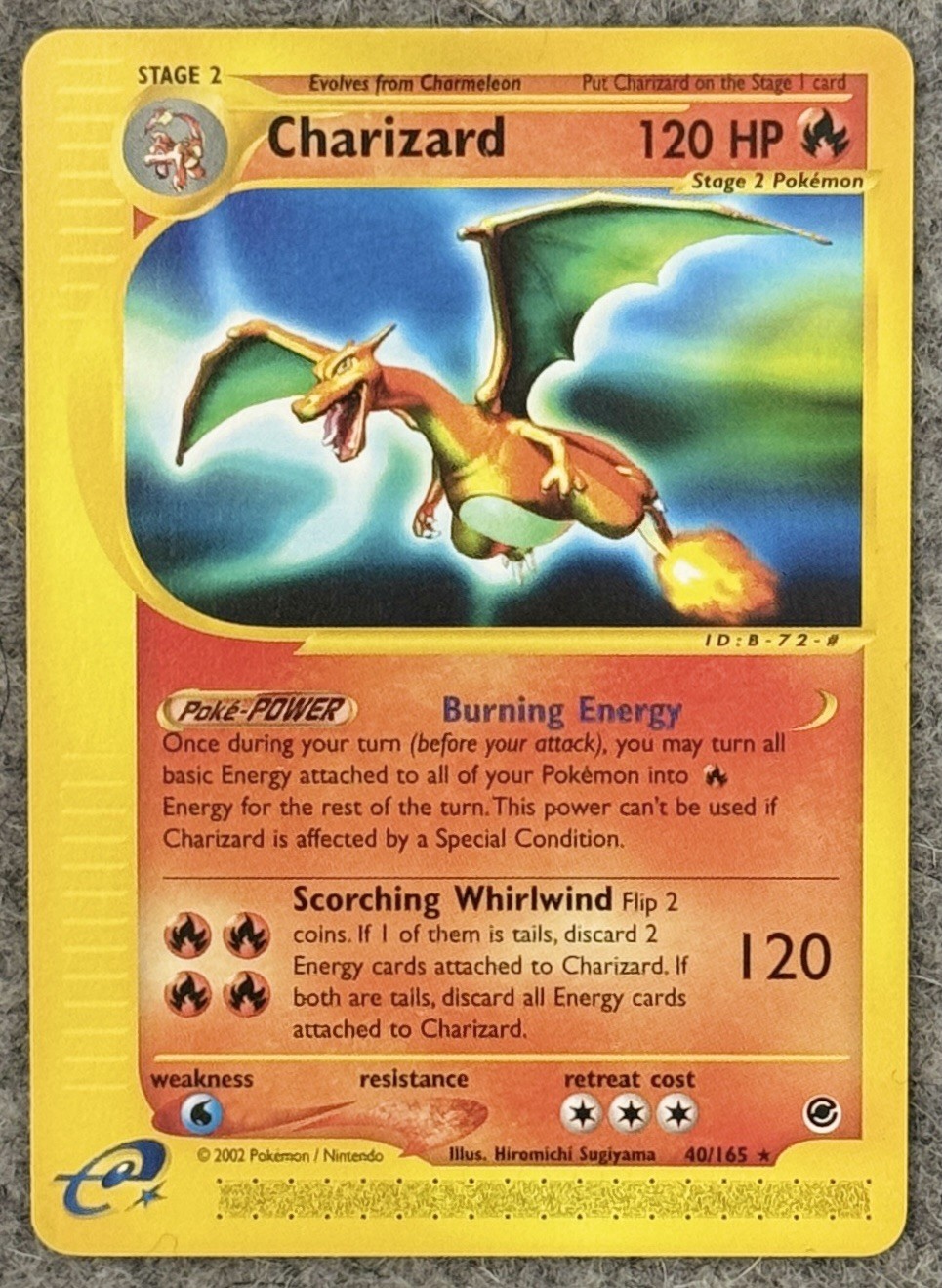 Charizard 40/165 Non Holo Rare 2002 Pokémon Expedition Base Set NM