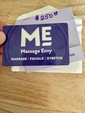 Massage Envy Me  Gift Card $250 value - Massages, Facials, & more!