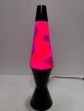 2002 Lava Lite Model 8404 Midnight Series Lava Lamp - Pink / White