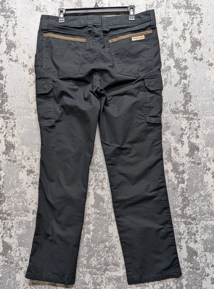 Wrangler Riggs Workwear 女式黑色工装裤 Ripstop 35"W 32"L — 第 2/4 张图片