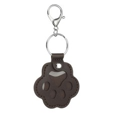 Pet Fur Storage Keychain, Leather Dog Fur Keepsake, Dark Brown 