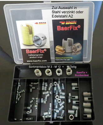 Gewindereparatur Set BaerFix M3-M12 Reparatur Gewinde Gewindeeinsätze Satz BAER - Bild 1 von 4