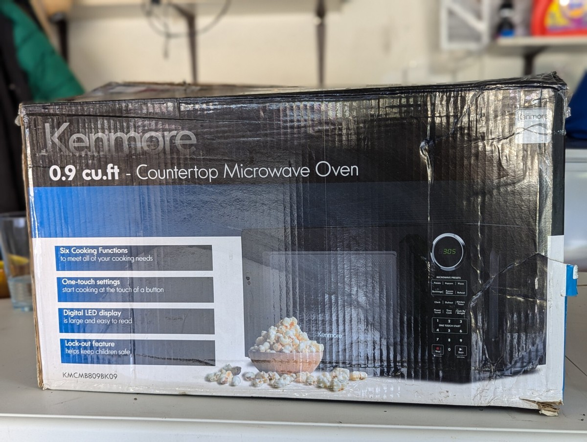 Kenmore 0.9 cu. ft. 英文表示　電子レンジ Kenmore 0.9 cu-ft Countertop Microwave Oven Black 900 W With