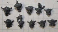 Warhammer Old World Orcs Goblins Bits Goblin Wolf Riders Helmet Hat Heads x10