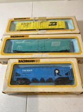 Bachmann HO Scale Lot Of 3 VINTAGE MODEL TRAIN CARS New In Boxes