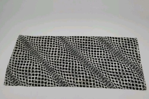 Silk Blend Polka Dot Scarf Black and White Neck Wrap 58" X 13 wide - Picture 2 of 7