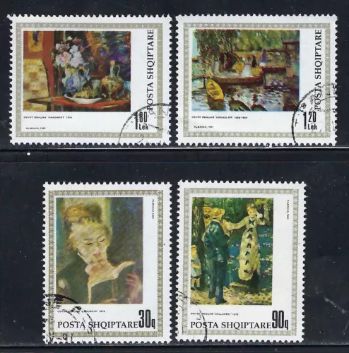 Albania 1991 4v. CTO NH Pierre-Auguste Renoir Paintings Art