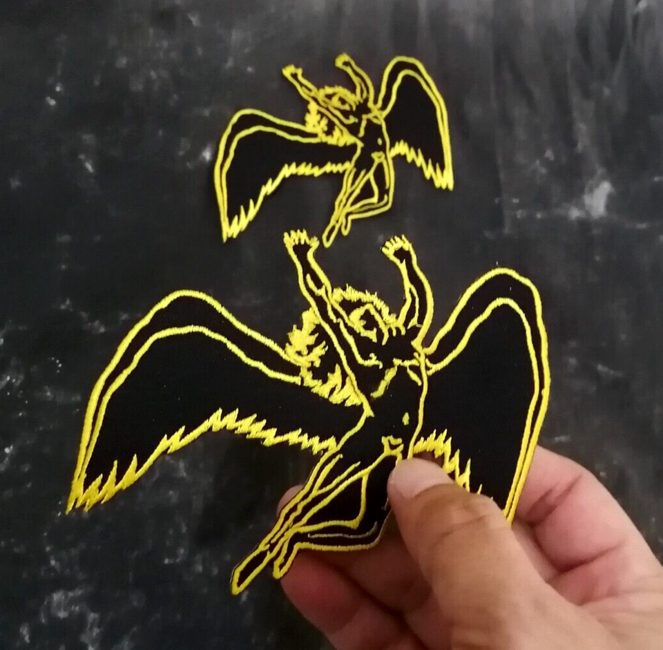 Led Zeppelin Hard rock Winged Man logo Symbol Embroidered Ironon Sew