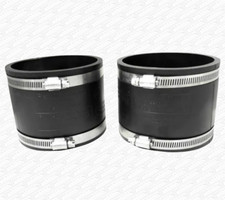 Brown 110mm 4" Soil Pipe Repair Kit Set of Slip Couplers Repair Couplings Drain