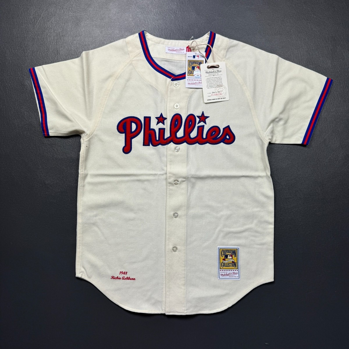 100% Authentic Richie Ashburn Mitchell Ness 1948 Phillies Jersey
