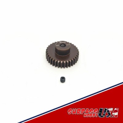 Surpass Hobby USA 34T 48P Rocket Diamond Red HC Steel Pinion Gear NEW!