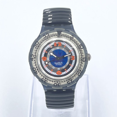 SWATCH SCUBA 200 BLACK GONDOLA [ BRAND NEW ] Vintage SDM100 Replaced Battery
