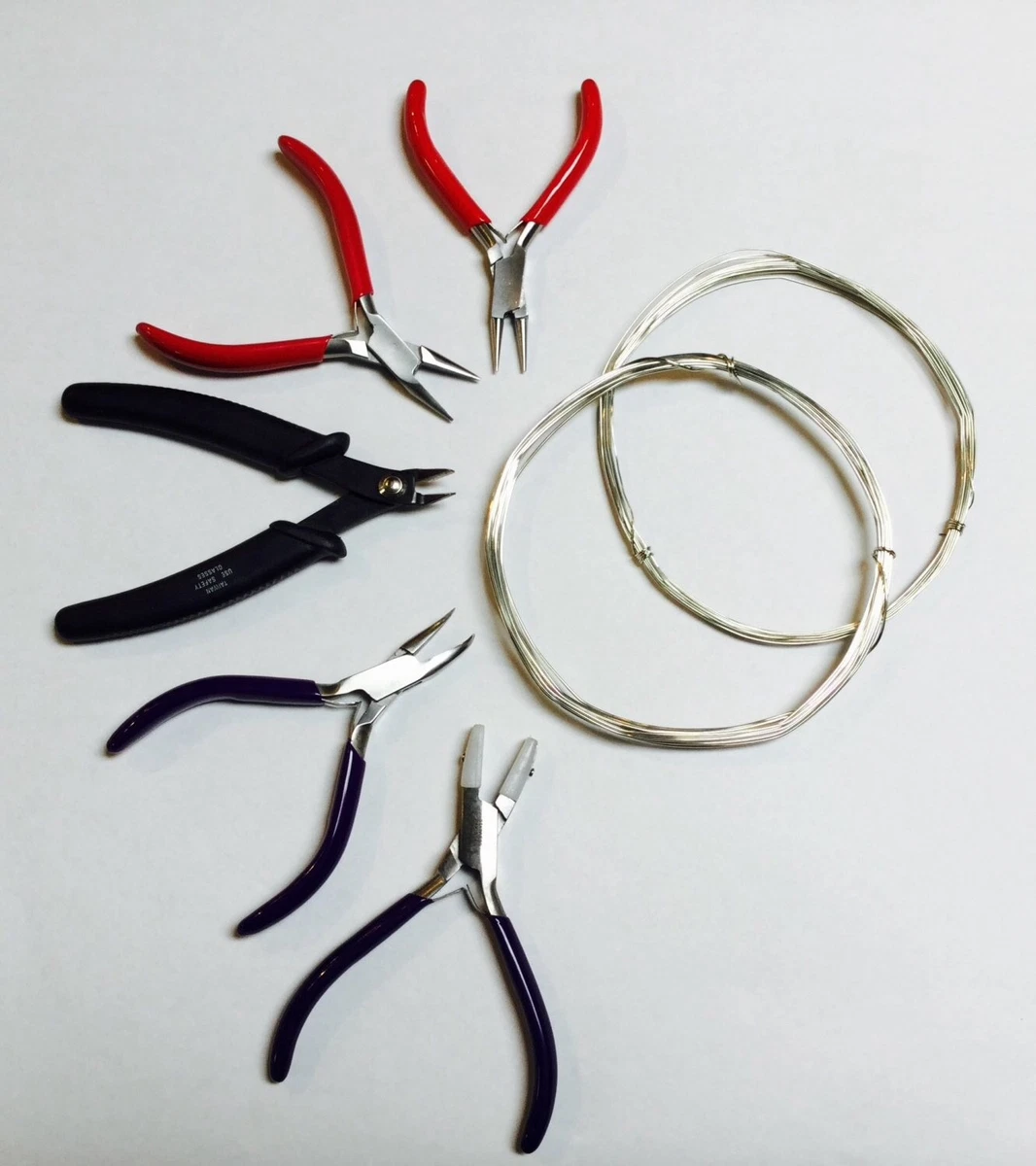 deluxe wire wrapping tool kit—5 tools and 60 feet of wire! Start