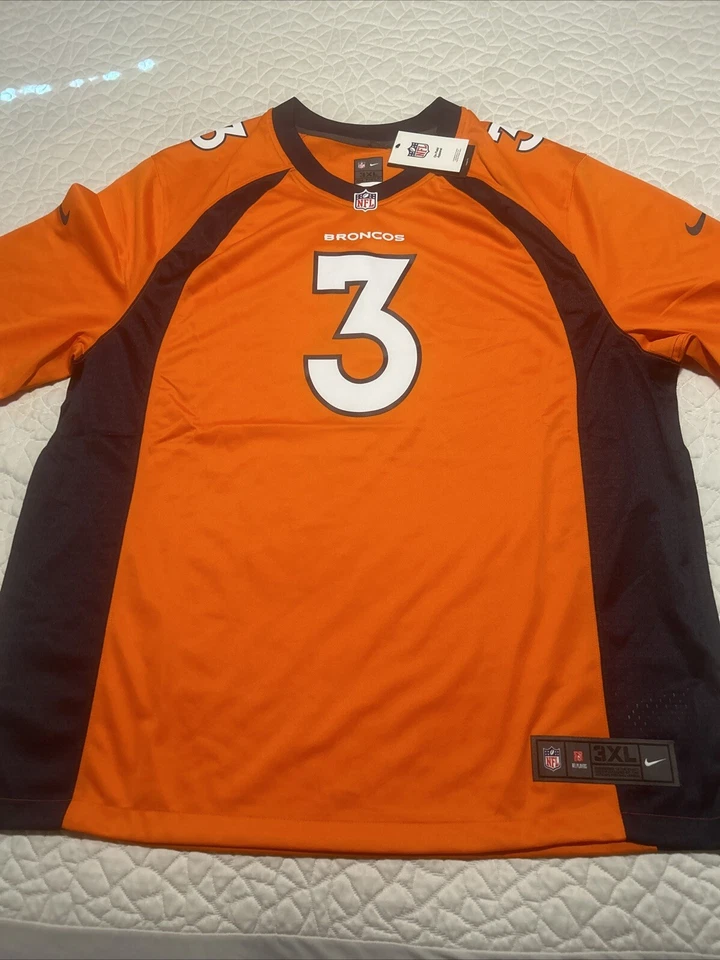 🔥Jersey e gorro laranja Nike Denver Broncos Russell Wilson tamanho 3XL🔥🏈 - Imagem 2 de 4