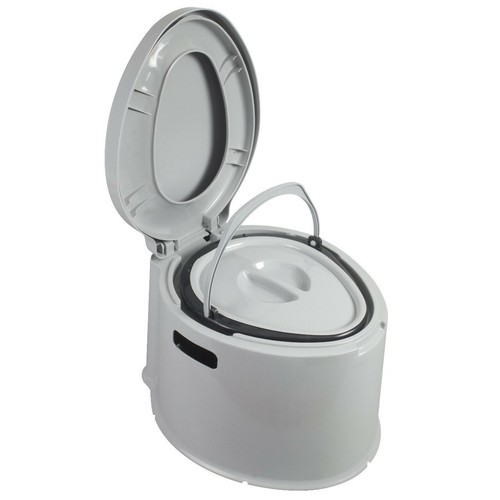 Kampa Khazi Camping Portable Camping / Festival Toilet with Bucket and Lid - Picture 2 of 3