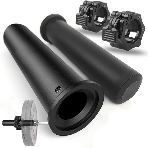 Greenbean 2PCS Olympic Adapter Sleeves with Clamps for Standard Weight Plates