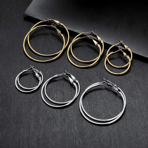 Huggie Hoop Earrings Silver - Set of 3 Pairs Hoop Earrings for Women - Comes in Sizes of 14mm, 16mm and 18mm - Silver, Gold, Rose Gold - Ireland