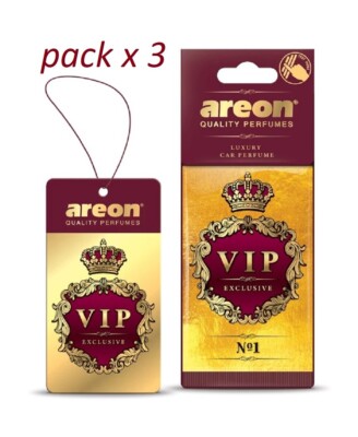 Areon VIP Exclusive No 1 Car Quality Freshener Lux Hanging Card Pack of 3