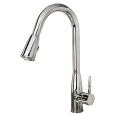 Contemporary 16" Pull-Down Spray Kitchen Sink Faucet Chrome